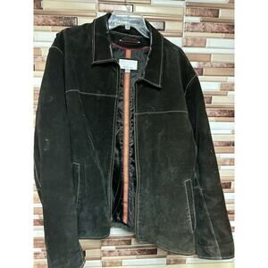 VINTAGE M. JULIAN WILSON LEATHER/SUEDE BIKER COAT JACKET MENS SIZE XXL DISTRESS